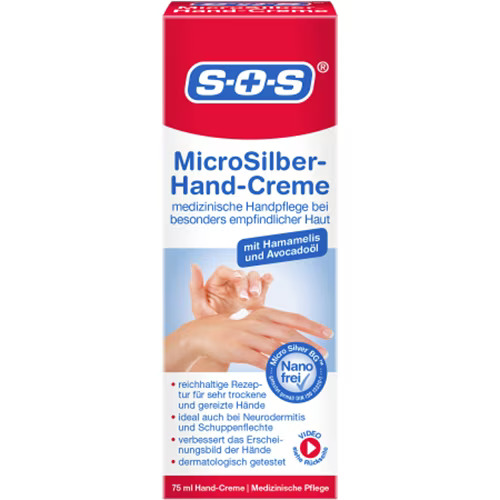 Crema pentru maini Micro-Argint, 75 ml, SOS