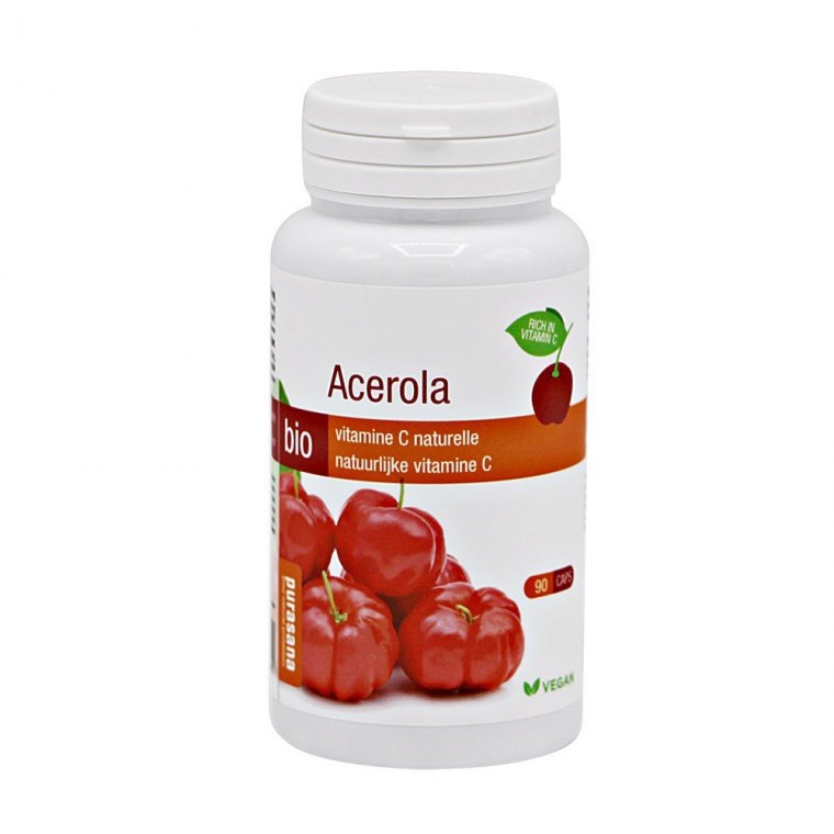 Acerola Vitamina C Naturala Bio, 90 comprimate, Purasana