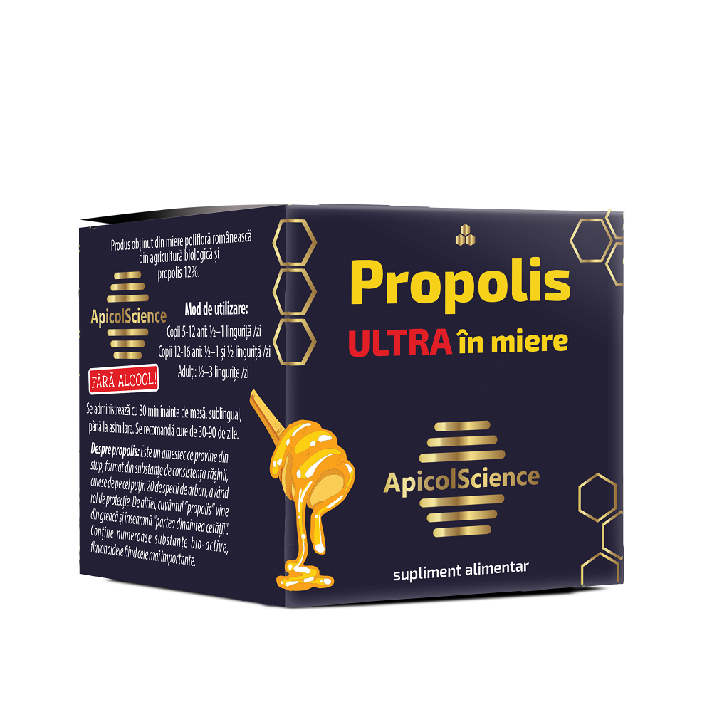 Propolis in miere Ultra Apicolscience, 100 ml, DVR Pharm