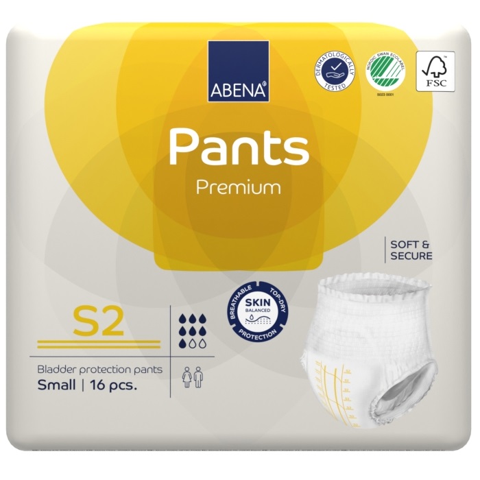 Scutece pentru adulti Pants S2 Premium, 16 bucati, Abena