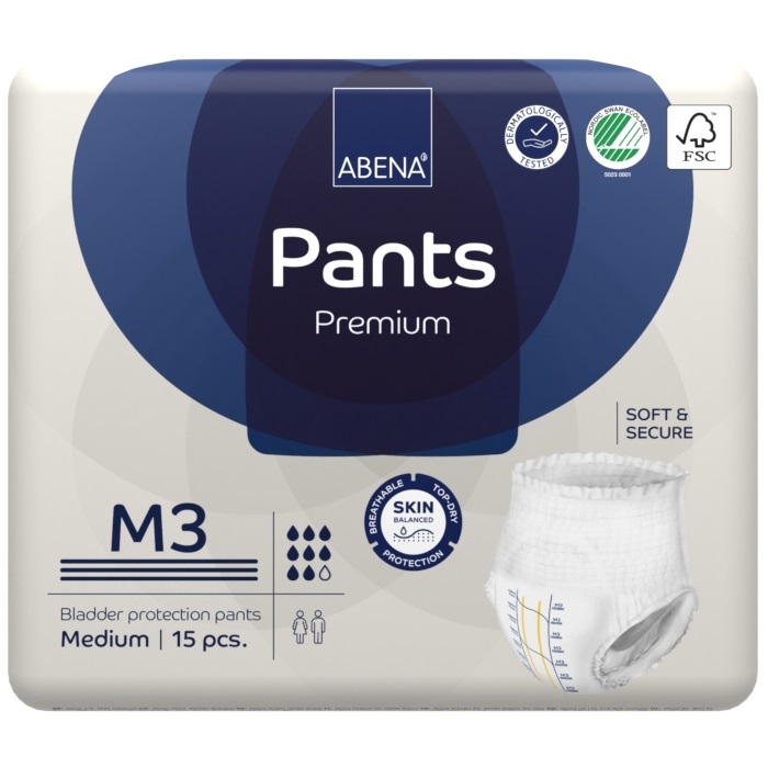 Scutece pentru adulti Pants M3 Premium, 15 bucati, Abena