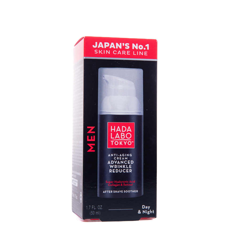 Crema anti-imbatranire de zi si noapte pentru barbati, cu super hyaluronic acid, colagen si retinol, 50 ml, Hada Labo Tokyo