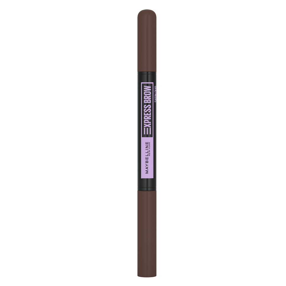 Creion pentru definirea sprancenelor Nuanta 04 Dark Brown Express Brow Satin Duo, 2 g, Maybelline