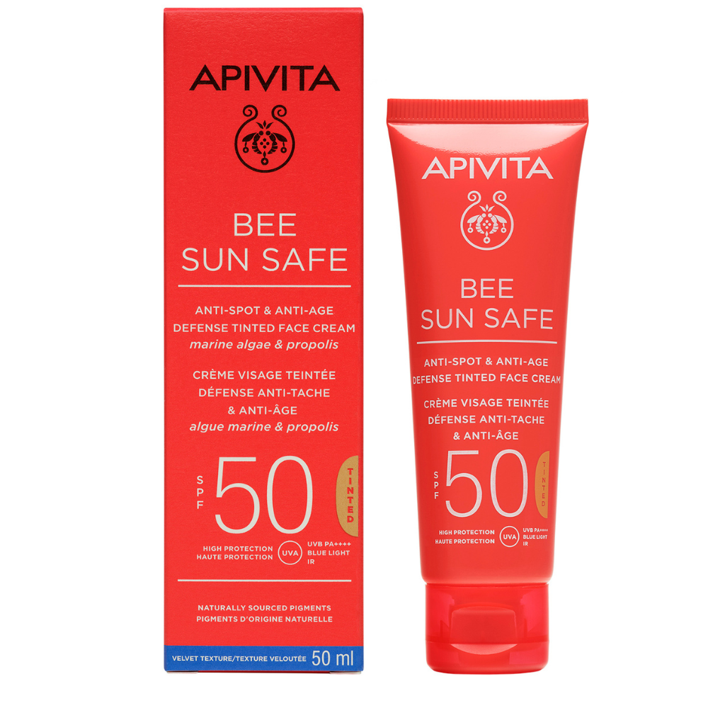 Crema protectie solara coloranta anti-pete SPF50 Bee Sun Safe, 50 ml, Apivita