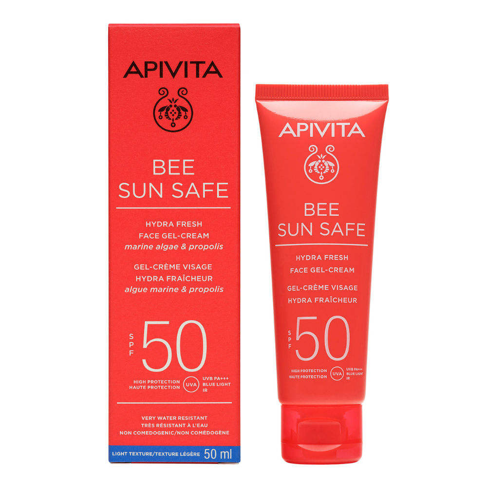 Crema-gel protectie solara pentru ten SPF50 Bee Sun Safe, 50 ml, Apivita