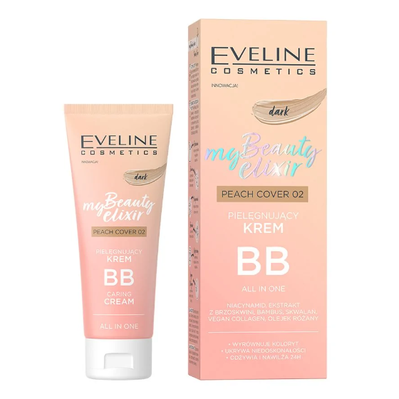 BB Cream Nuanta Peach Cover 02 My Beauty Elixir, 30 ml, Eveline Cosmetics