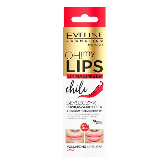 Luciu de buze cu ardei iute Oh! My Lips, 4.5 ml, Eveline Cosmetics