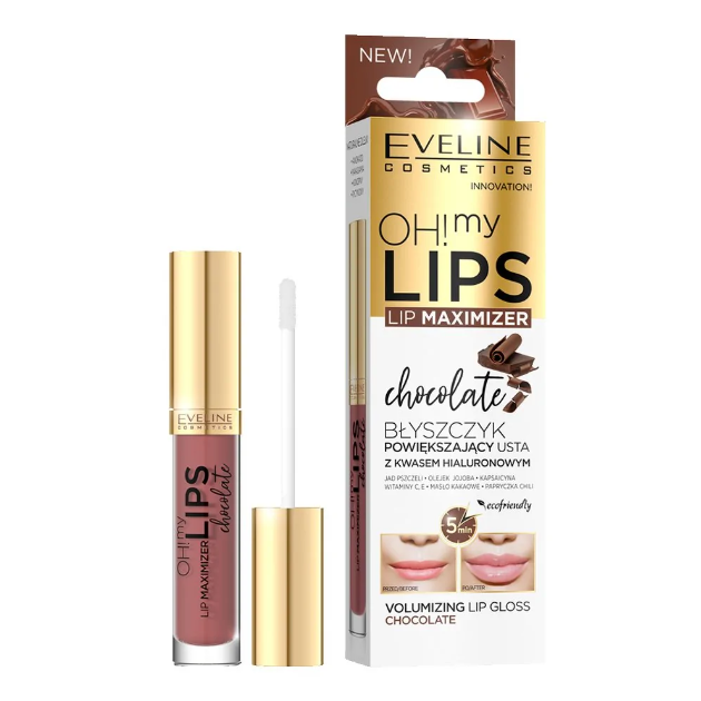 Luciu de buze Oh! My Lips, Chocolate, 4.5 ml, Eveline Cosmetics