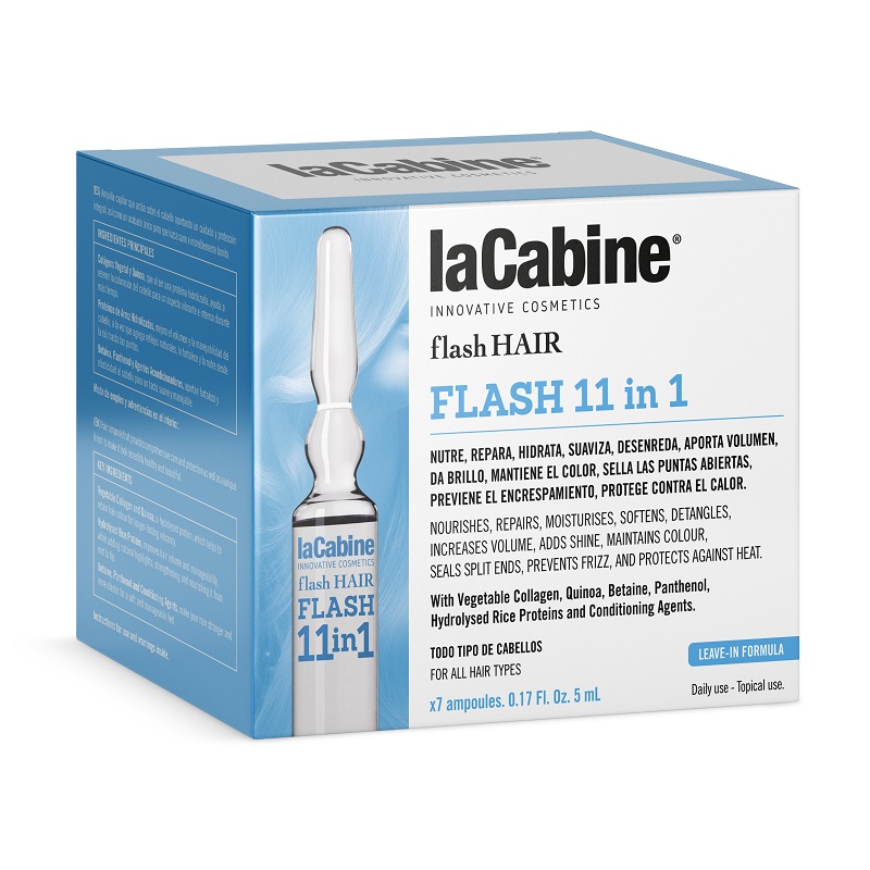 Fiole Flash Hair Flash 11 in 1, 7 fiole x 5 ml, La Cabine