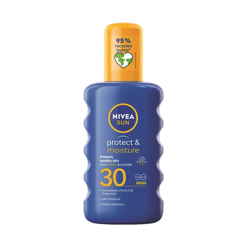Spray hidratant cu SPF30 Protect & Moisture, 200 ml, Nivea Sun