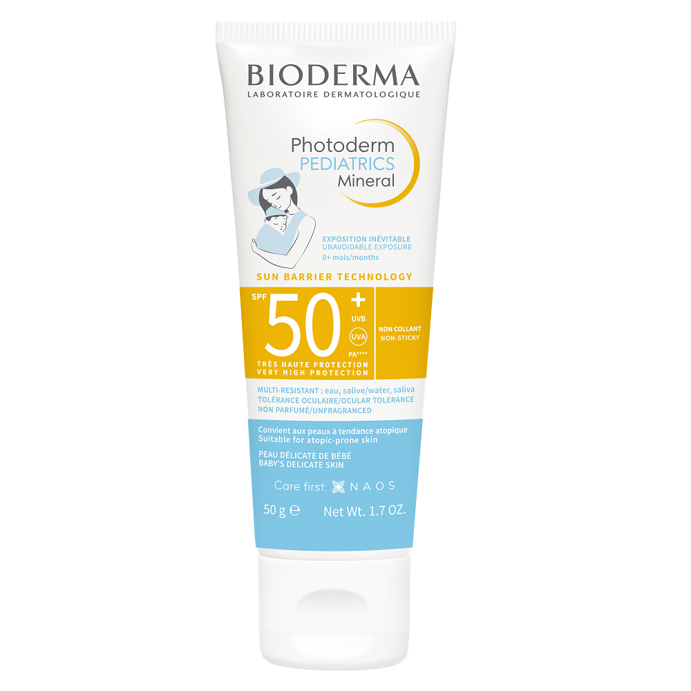 Crema minerala protectie solara pentru copii Photoderm Pediatrics, SPF 50+, 50g, Bioderma