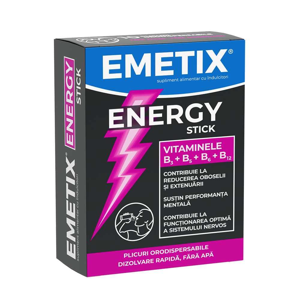 Emetix Energy Stick, 10 plicuri, Fiterman