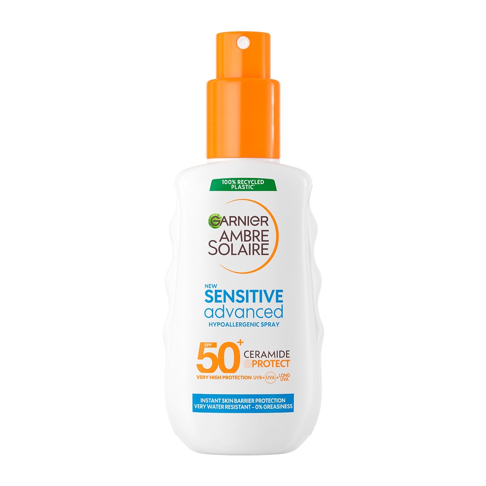 Spray de corp pentru adulti Sensitive Advanced  Ambre Solaire, SPF 50+, 150 ml, Garnier