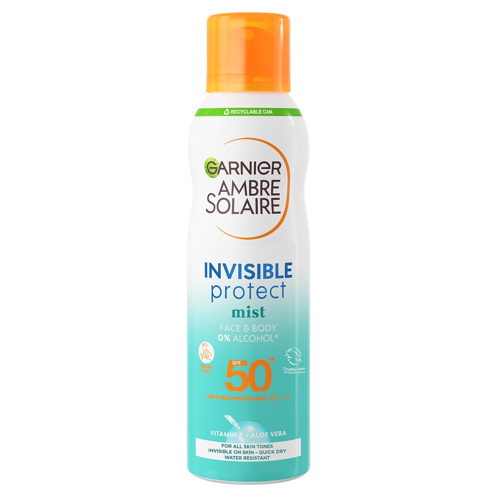 Spray de corp Invisible Protect Ambre Solaire, SPF 50, 200 ml, Garnier