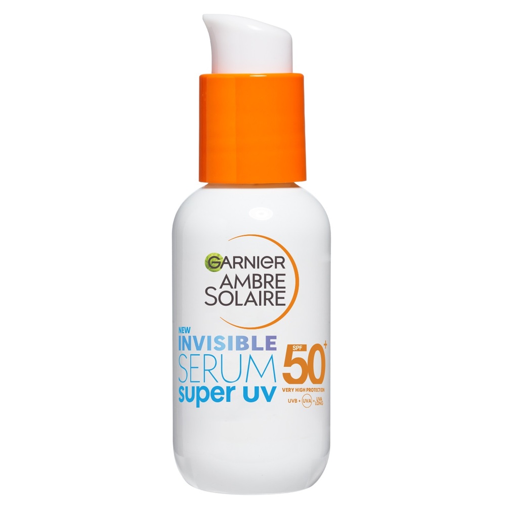 Serum de fata invizibil cu protectie solara SPF 50+ Super UV Ambre Solaire, 30 ml, Garnier
