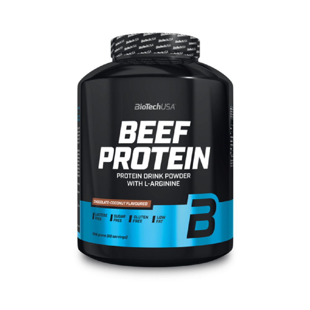 Pudra proteica Beef Protein, Chocolate-Coconut, 1800 g, Biotech USA