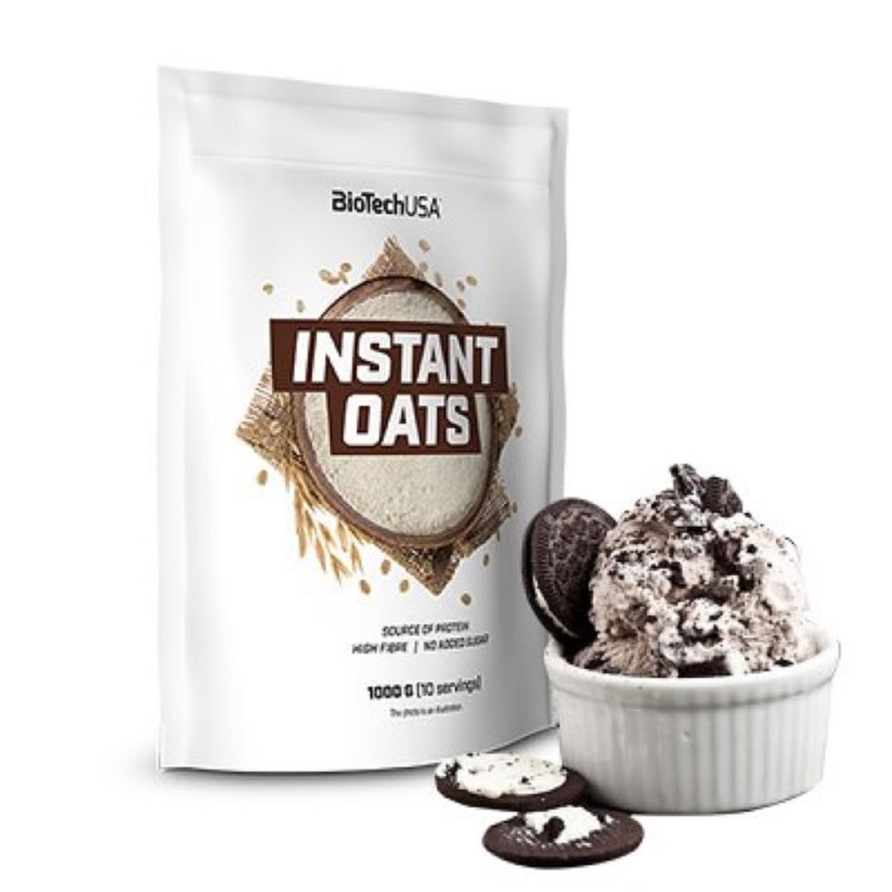 Terci de ovaz Instant Oats, Cookies cream, 1000 g, Biotech USA