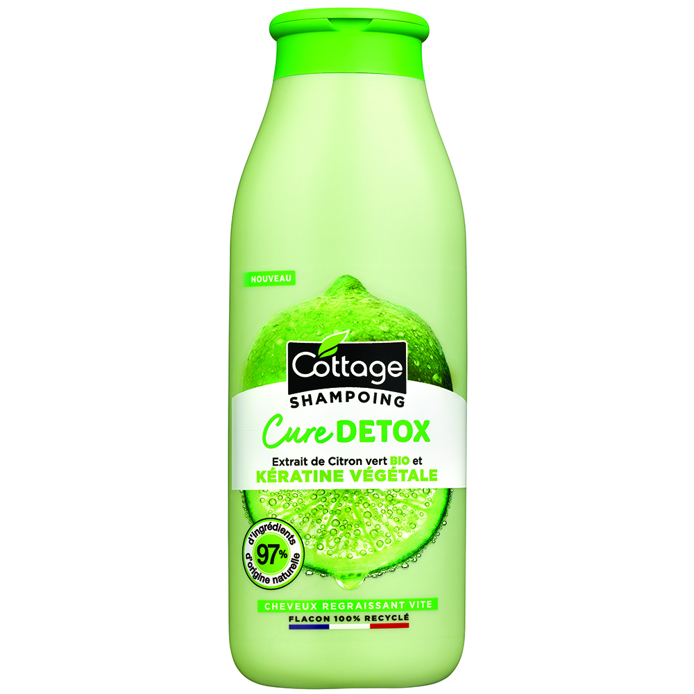 Sampon detox cu extract organic de Lime si Keratina, 250 ml, Cottage