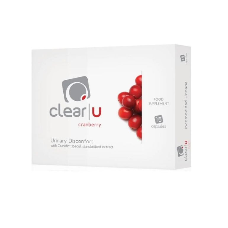Supliment pentru tractul urinar Clear-U cranberry, 15 capsule, Gold Nutrition