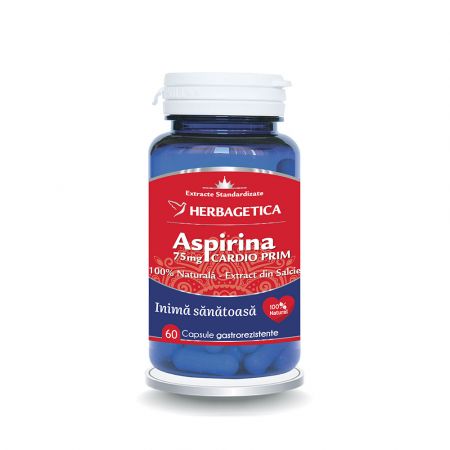 Aspirina naturala Cardio Prim, 60 capsule - Herbagetica