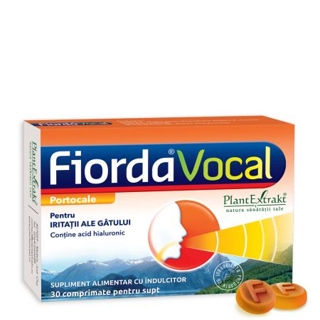 Fiorda Vocal cu aroma de portocale, 30 comprimate - Plant Extrakt