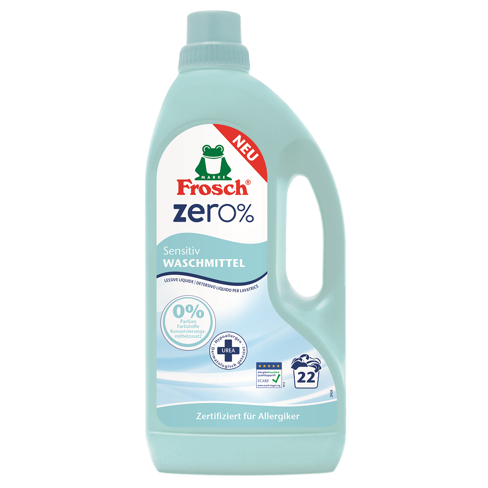 Detergent pentru rufe Zero% Sensitive, 1500 ml, Frosch