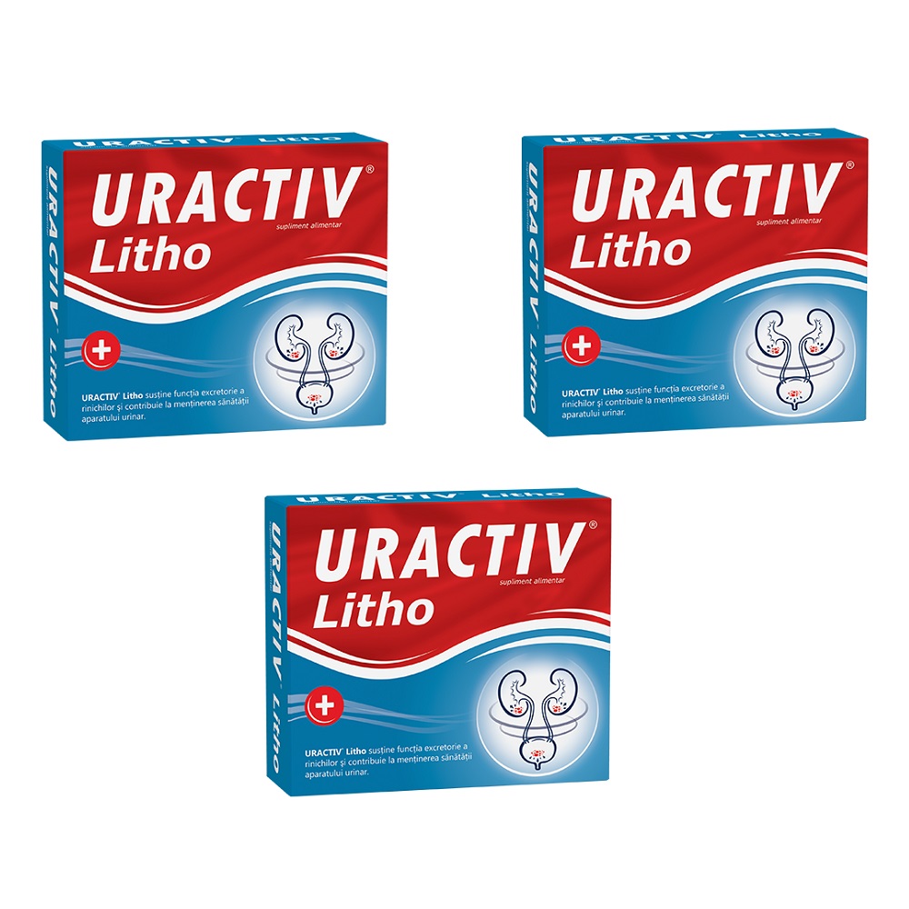 Pachet Uractiv Litho, 30 capsule (2 + 1), Terapia
