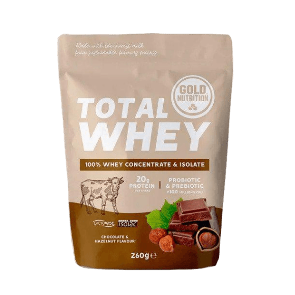 Total Whey Ciocolata si Alune, 260 g, Gold Nutrition