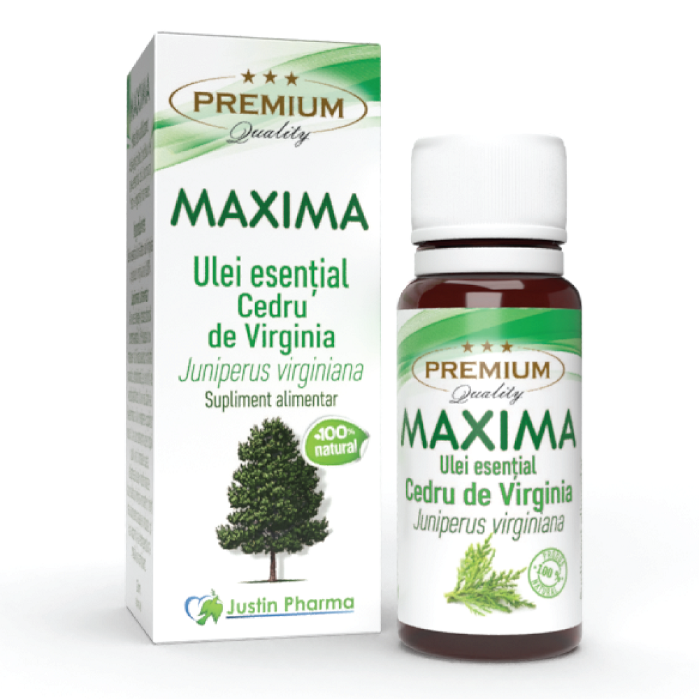 Ulei esential de cedru de Virginia Maxima, 10 ml, Justin Pharma