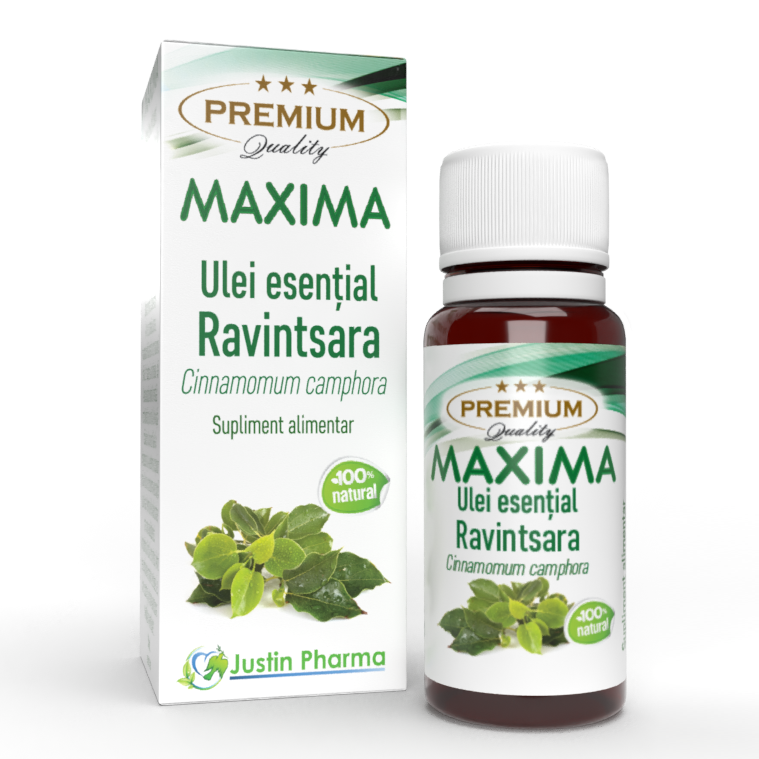Ulei esential de ravintsara Maxima, 10 ml, Justin Pharma
