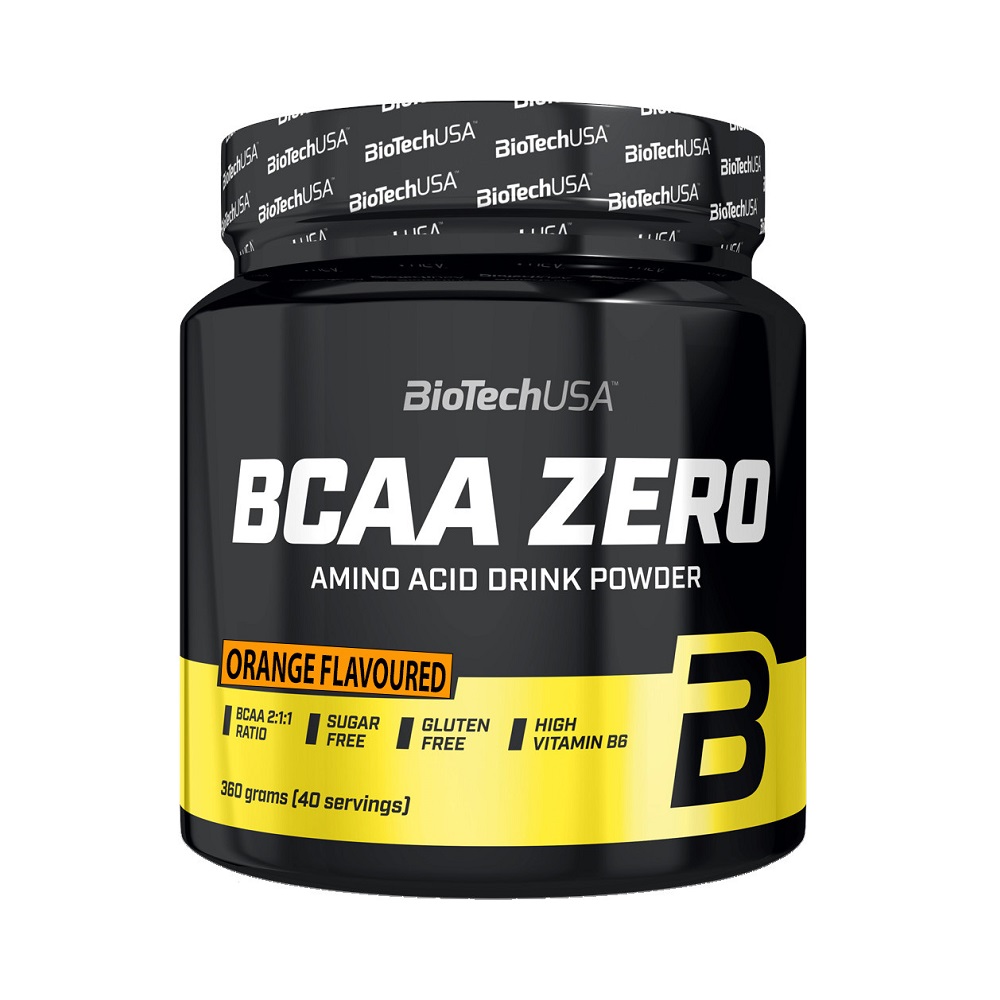 BCAA Zero Orange fara gluten, 360 g, Biotech USA