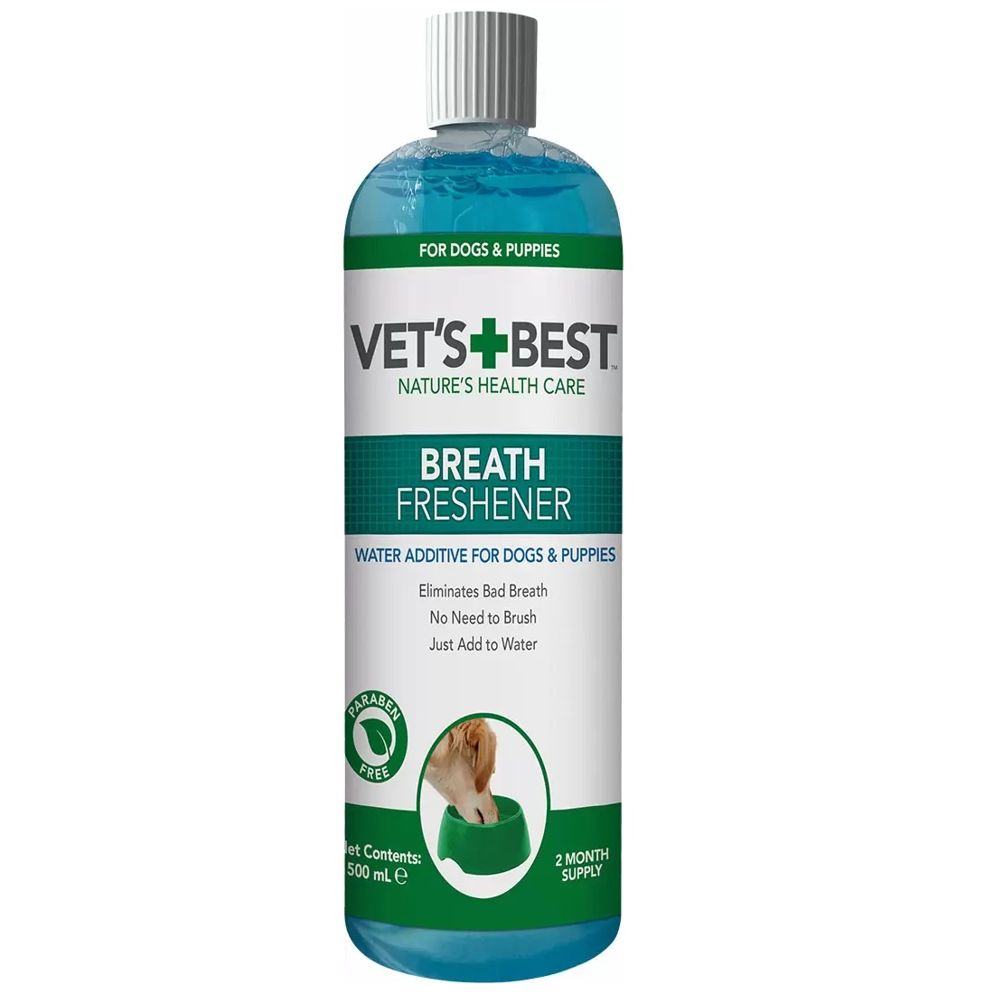 Solutie pentru improspatarea respiratiei pentru caini Water Additive, 500 ml, Vet's Best