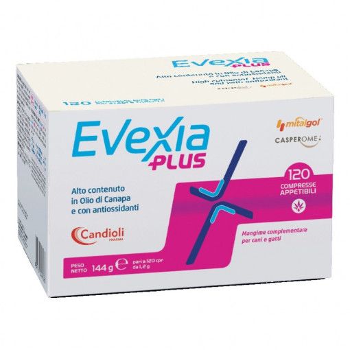 Supliment nutritiv pentru caini si pisici Evexia Plus, 120 comprimate, Candioli