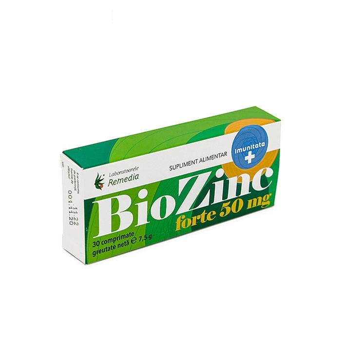 Biozinc Forte 50 mg, 30 comprimate, Remedia