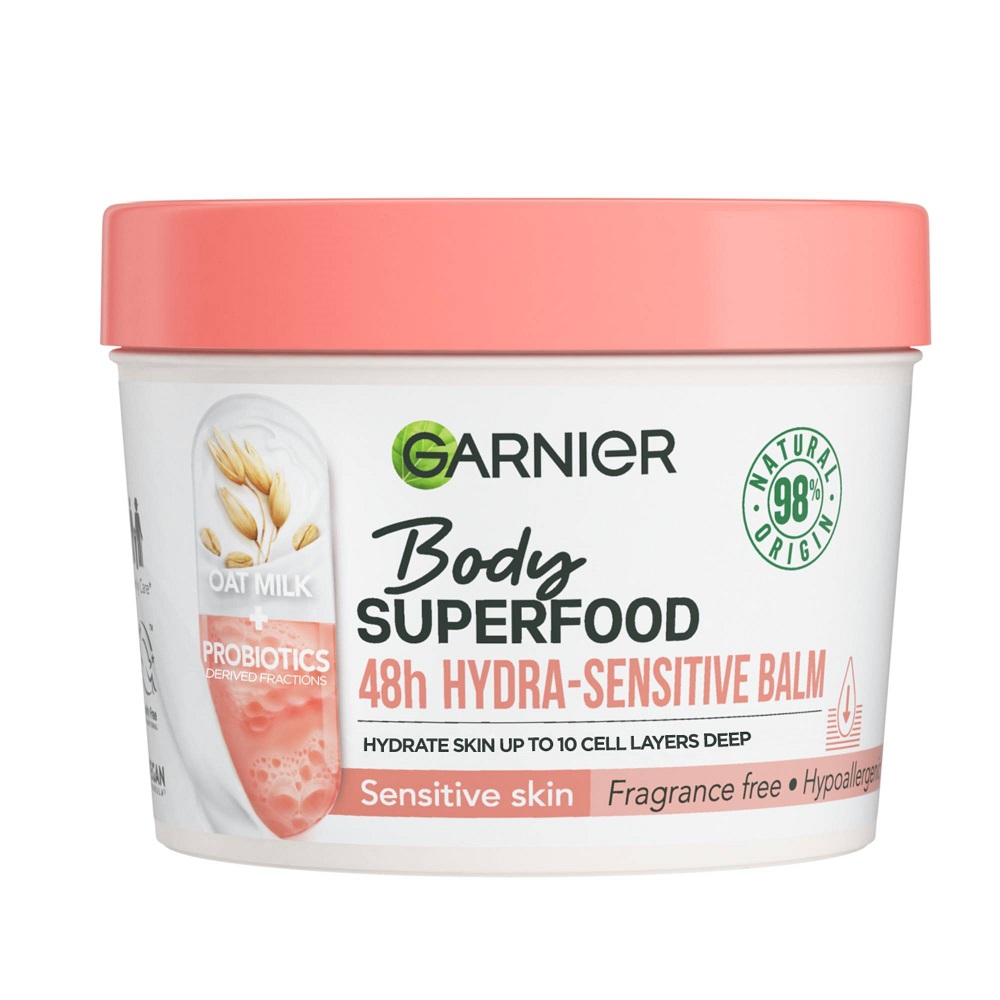 Balsam de corp hidratant Body Superfood Lapte de ovaz + Fractii Probiotice, 380 ml, Garnier