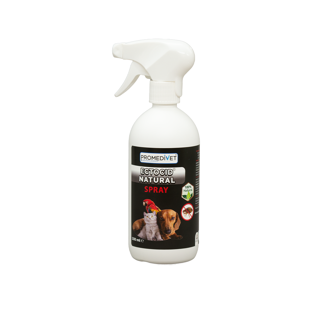 Spray antiparazitar cu extract de plante Ectocid Natural, 500 ml, Promedivet