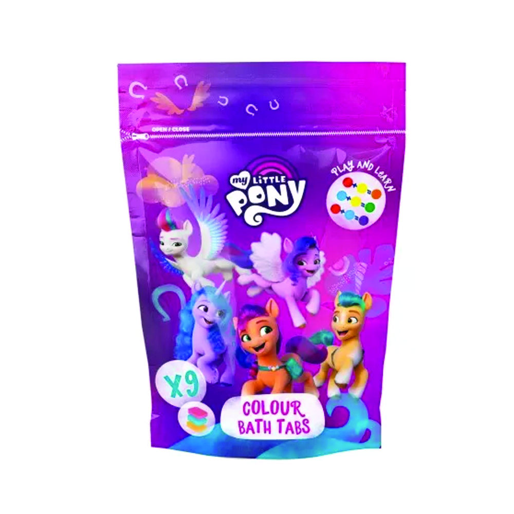 Tablete colorate pentru baie My Little Pony, 9 bucati  x 16 g, Edg
