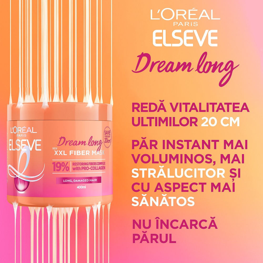 L'Oréal Paris Elvive Dream Long XXL Fibre Mask 400ml (13.52 fl oz)