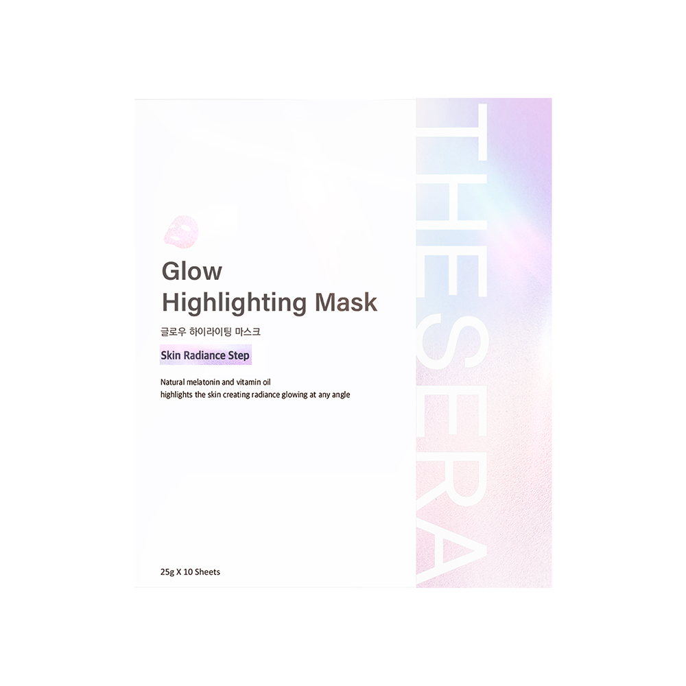 Masca tip servetel cu efect de luminozitate Glow Higlight, 25 g, Thesera