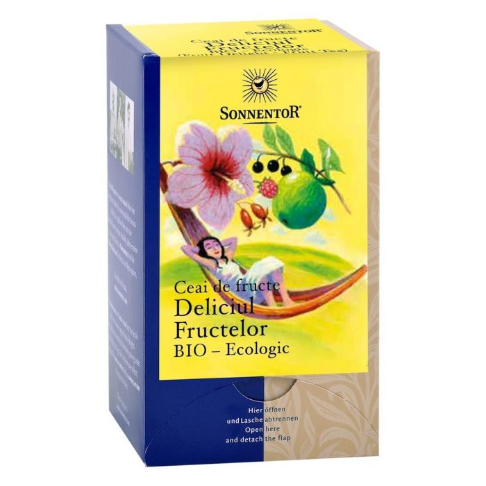 Ceai de fructe Bio Deliciul Fructelor, 18 plicuri, Sonnentor