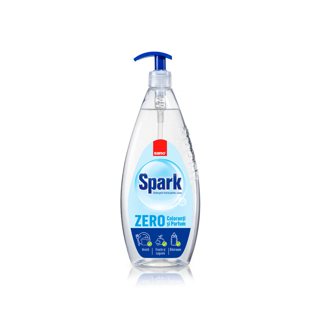 Detergent de vase Spark Zero, 1000 ml, Sano