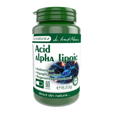 Acid Alpha Lipoic, 60 capsule - Pro Natura