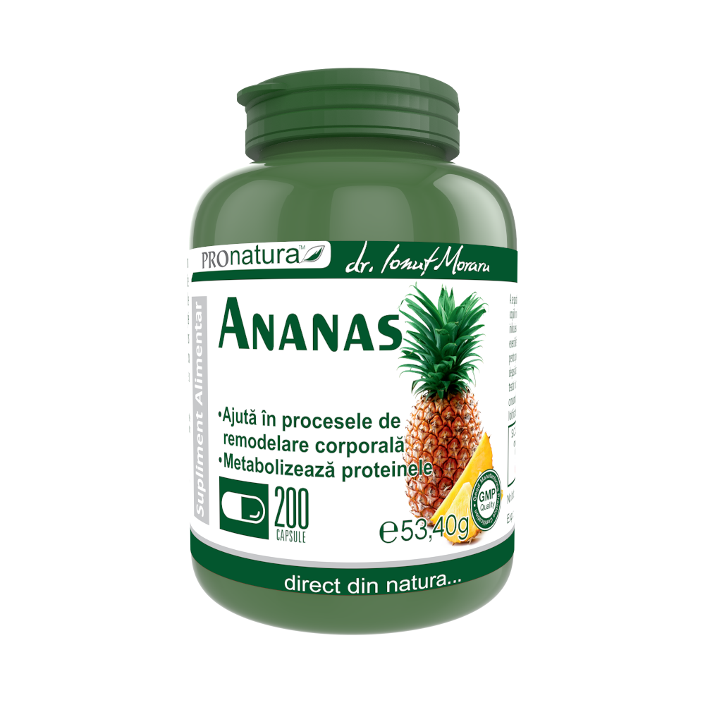 Ananas, 200 capsule, Pro Natura