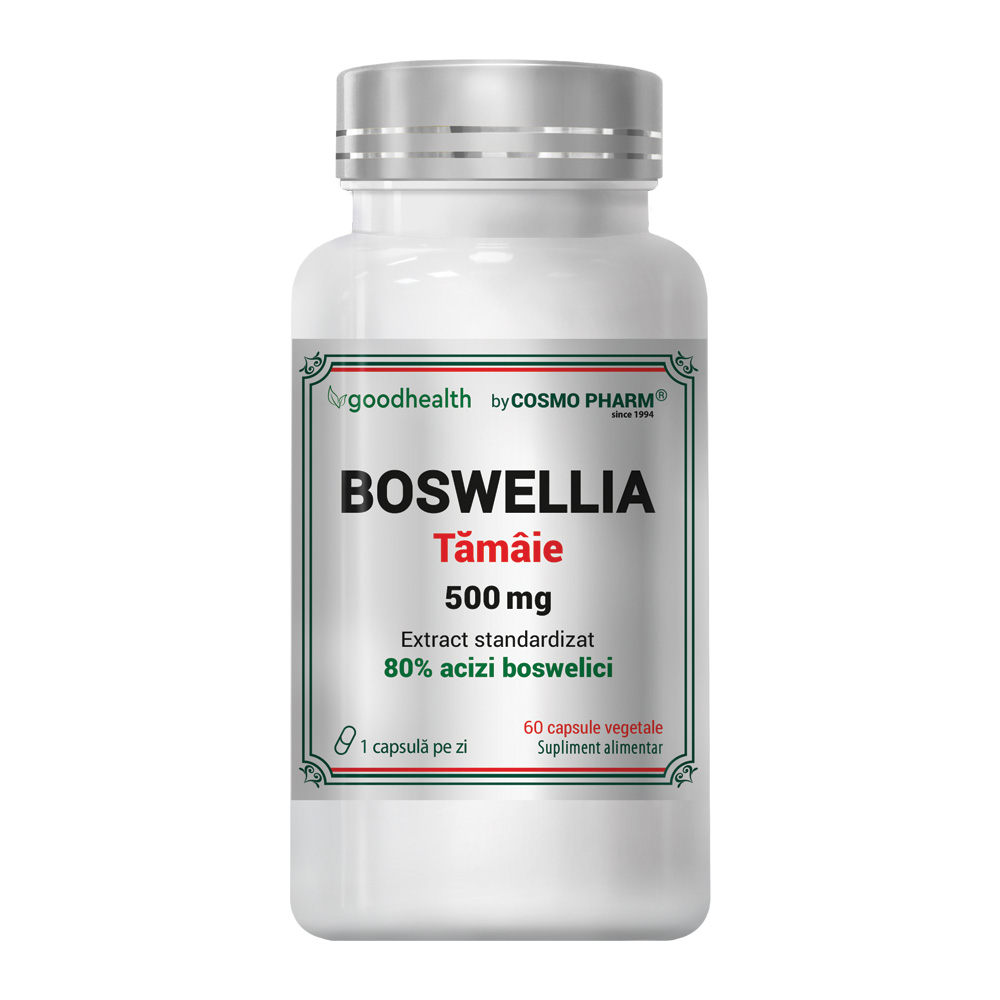 Boswellia Serrata, 500 mg, 60 capsule vegetale, Cosmopharm