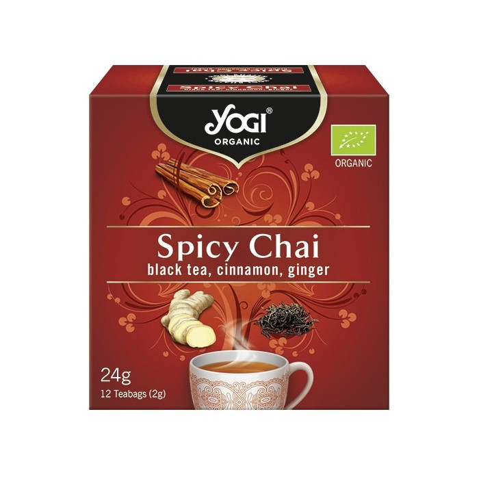 Ceai Bio Spicy Chai, 12 plicuri, Yogi Tea