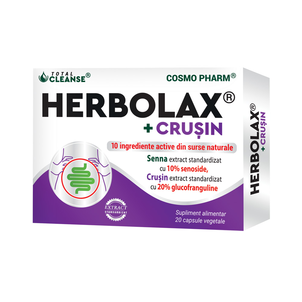 Herbolax + Crusin, 20 capsule vegetale, Cosmopharm