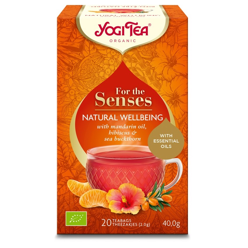 Ceai Bio cu ulei esential Natural Wellbeing, 20 plicuri, Yogi Tea