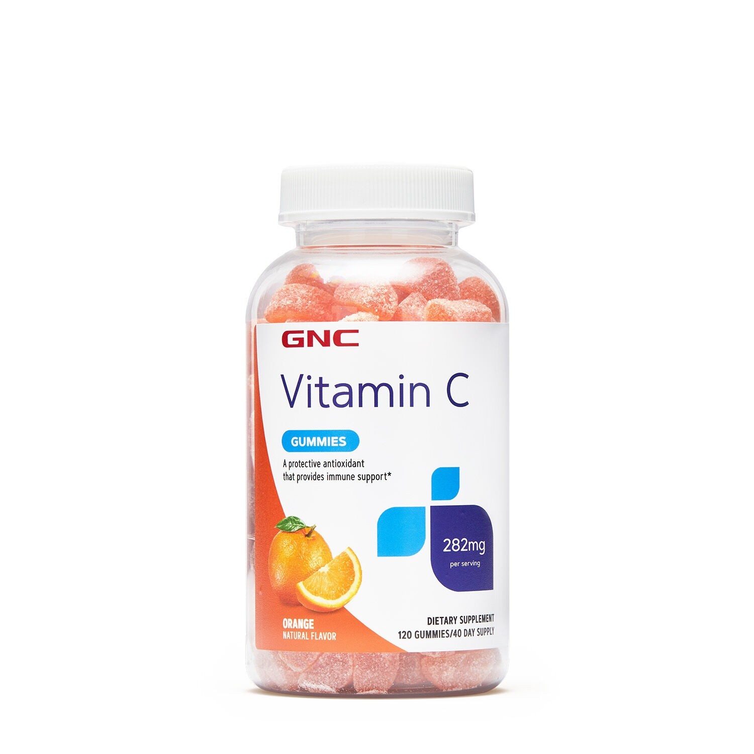 Vitamina C jeleuri cu aroma de portocale, 282 mg, 120 jeleuri, GNC