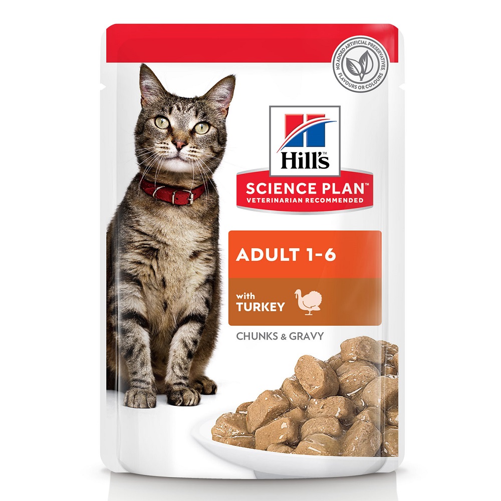 Hrana cu curcan pentru pisici Adult 1-6 SP, 85 g, Hill’s