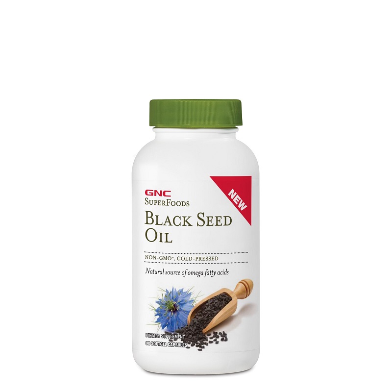 Ulei din seminte de chimen negru SuperFoods Black Seed Oil, 90 capsule, GNC